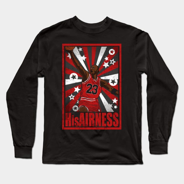 Jordan Basketball His Airness Chicago 23 Legend Long Sleeve T-Shirt by TEEWEB